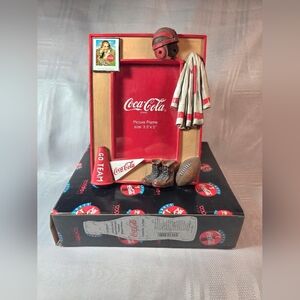 Coca-Cola Enesco Sports Collection Football Picture Frame - Vintage